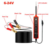 Car Electric Circuit Tester 6-24V DC Automotive Multi-function Drive Test Pen Car Voltage Tester Power Probe Diagnosis Scanner